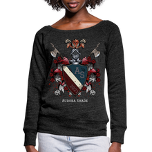 Load image into Gallery viewer, Women&#39;s Wideneck Sweatshirt - heather black
