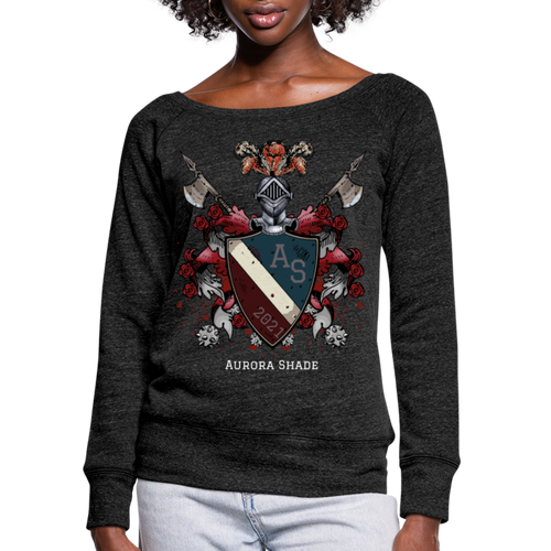 Women's Wideneck Sweatshirt - heather black