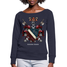 Load image into Gallery viewer, Women&#39;s Wideneck Sweatshirt - melange navy
