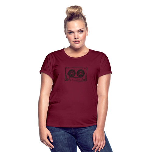 Women's Tape T-Shirt - burgundy