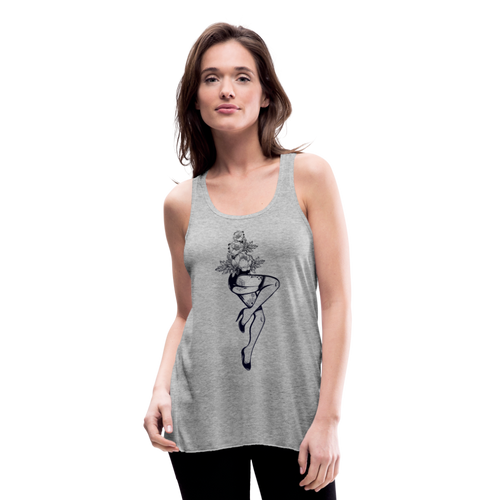 Women's Legs Flowy Tank Top - heather gray