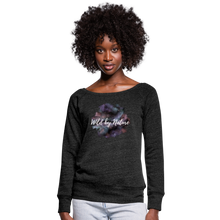 Load image into Gallery viewer, Women&#39;s Wild Wideneck Sweatshirt - heather black
