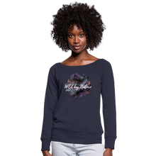 Load image into Gallery viewer, Women&#39;s Wild Wideneck Sweatshirt - melange navy
