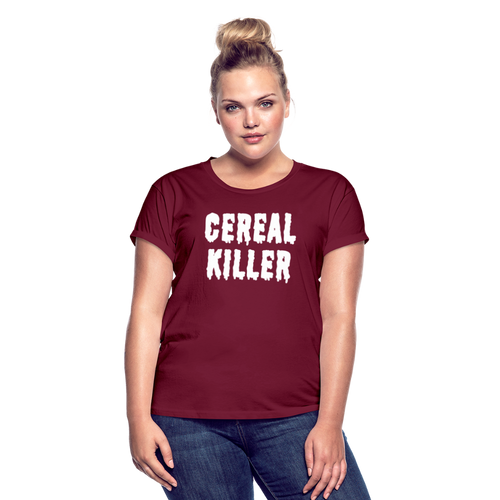 Women's Cereal Killer Relaxed Fit T-Shirt - burgundy