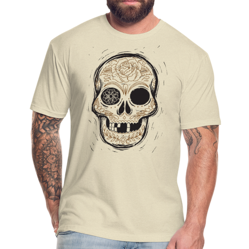 Men's Skull T-Shirt - heather cream