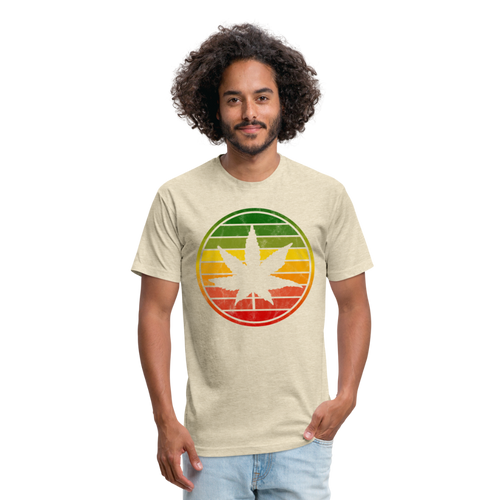 Men's Rainbow Leaf T-Shirt - heather cream