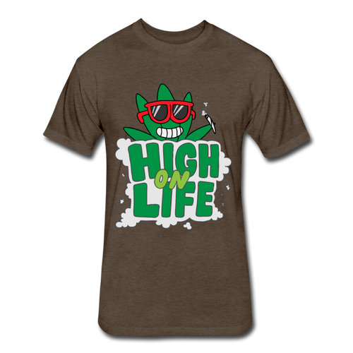 Men's High on Life T-Shirt - heather espresso