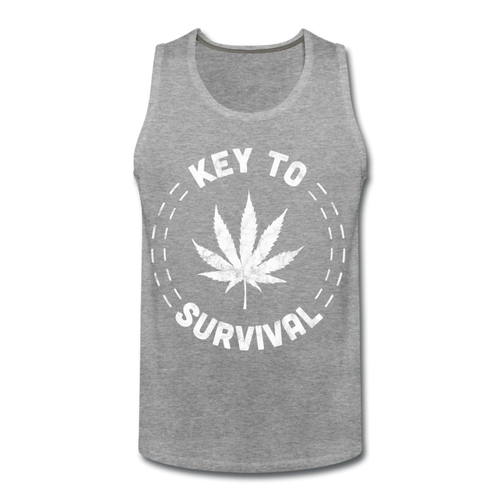 Men’s Key to Survival Tank - heather gray