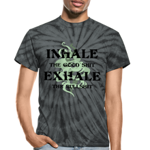 Load image into Gallery viewer, Unisex Inhale Tie Dye T-Shirt - spider black
