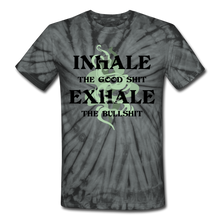 Load image into Gallery viewer, Unisex Inhale Tie Dye T-Shirt - spider black
