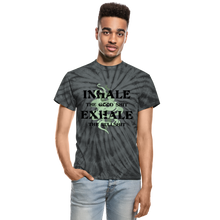 Load image into Gallery viewer, Unisex Inhale Tie Dye T-Shirt - spider black
