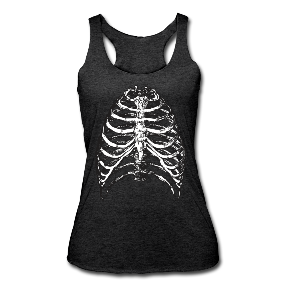 Women’s Ribs Racerback Tank - heather black