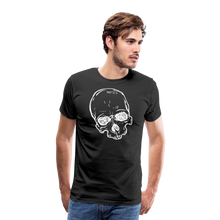Load image into Gallery viewer, Men&#39;s white skull Premium T-Shirt - black
