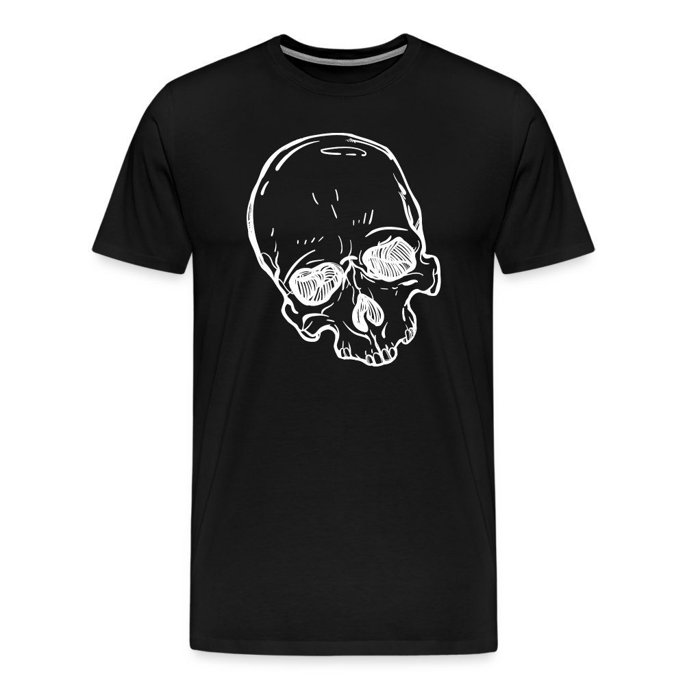Men's white skull Premium T-Shirt - black