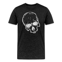 Load image into Gallery viewer, Men&#39;s white skull Premium T-Shirt - charcoal grey
