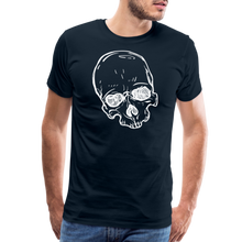 Load image into Gallery viewer, Men&#39;s white skull Premium T-Shirt - deep navy
