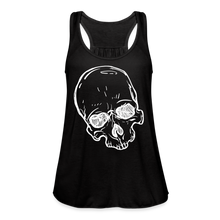 Load image into Gallery viewer, Women&#39;s White Skull Flowy Tank Top - black
