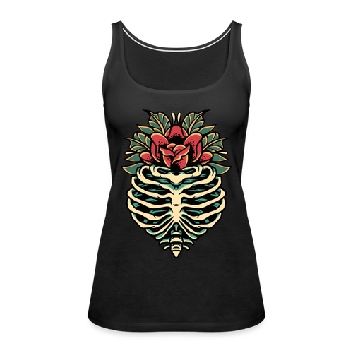 Women’s Heart Cage Tank Top - black