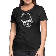 Load image into Gallery viewer, Women’s white skull T-Shirt - black
