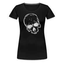 Load image into Gallery viewer, Women’s white skull T-Shirt - black
